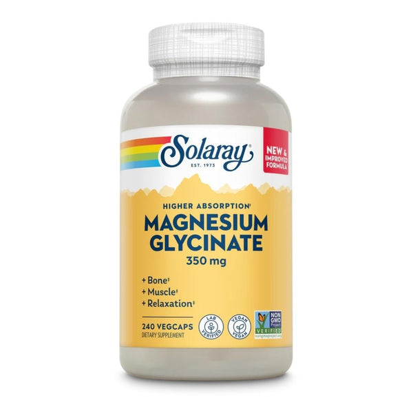  Solaray Magnesium Glycinate 350mg 240 Vege Capsules 