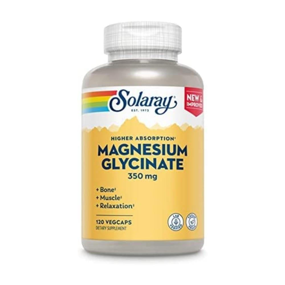  Solaray Magnesium Glycinate 350mg 120 Vege Capsules 