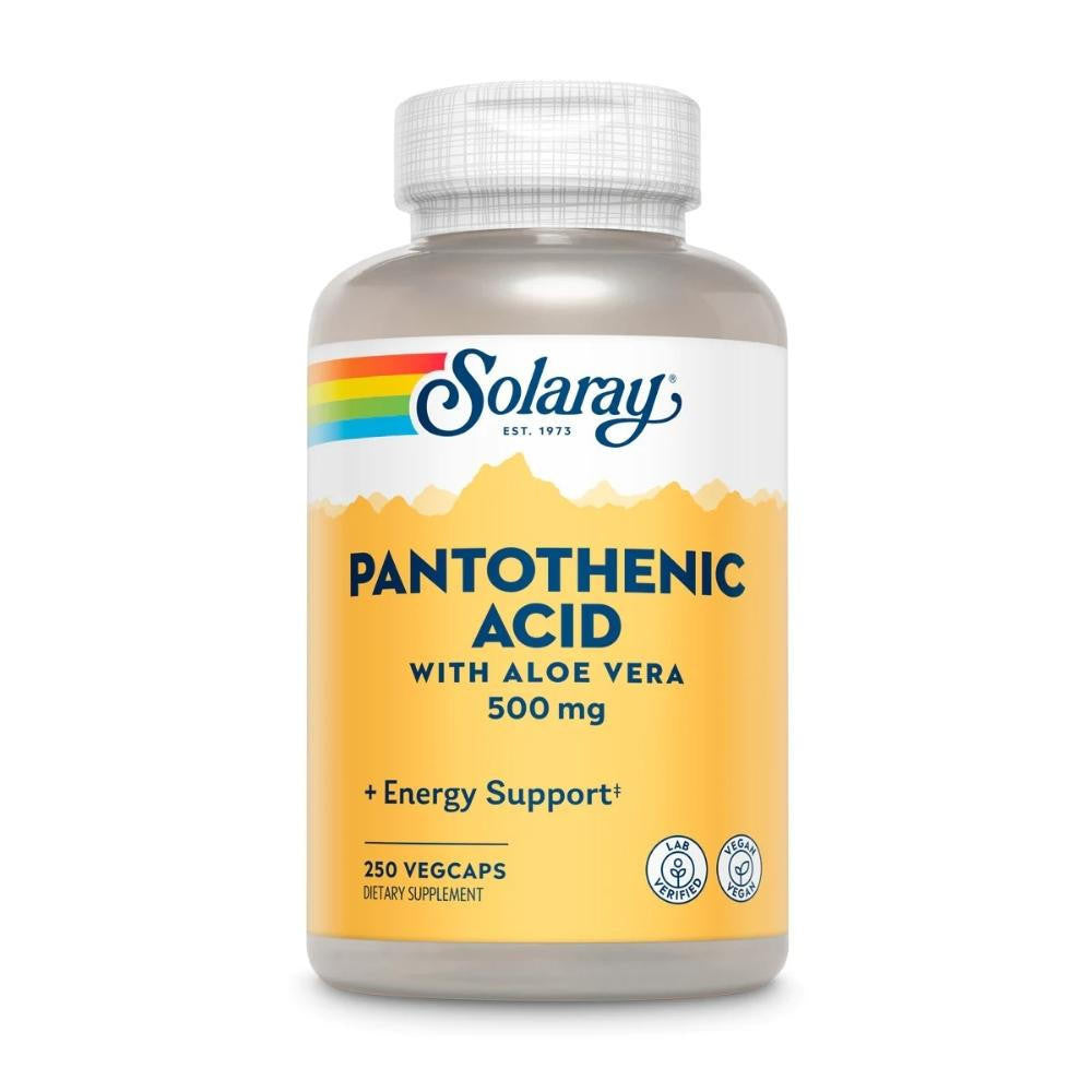  Solaray PANTOTHENIC ACID 500mg 250 Capsules 