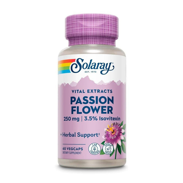  Solaray PASSION FLOWER 60 Vege Capsules 