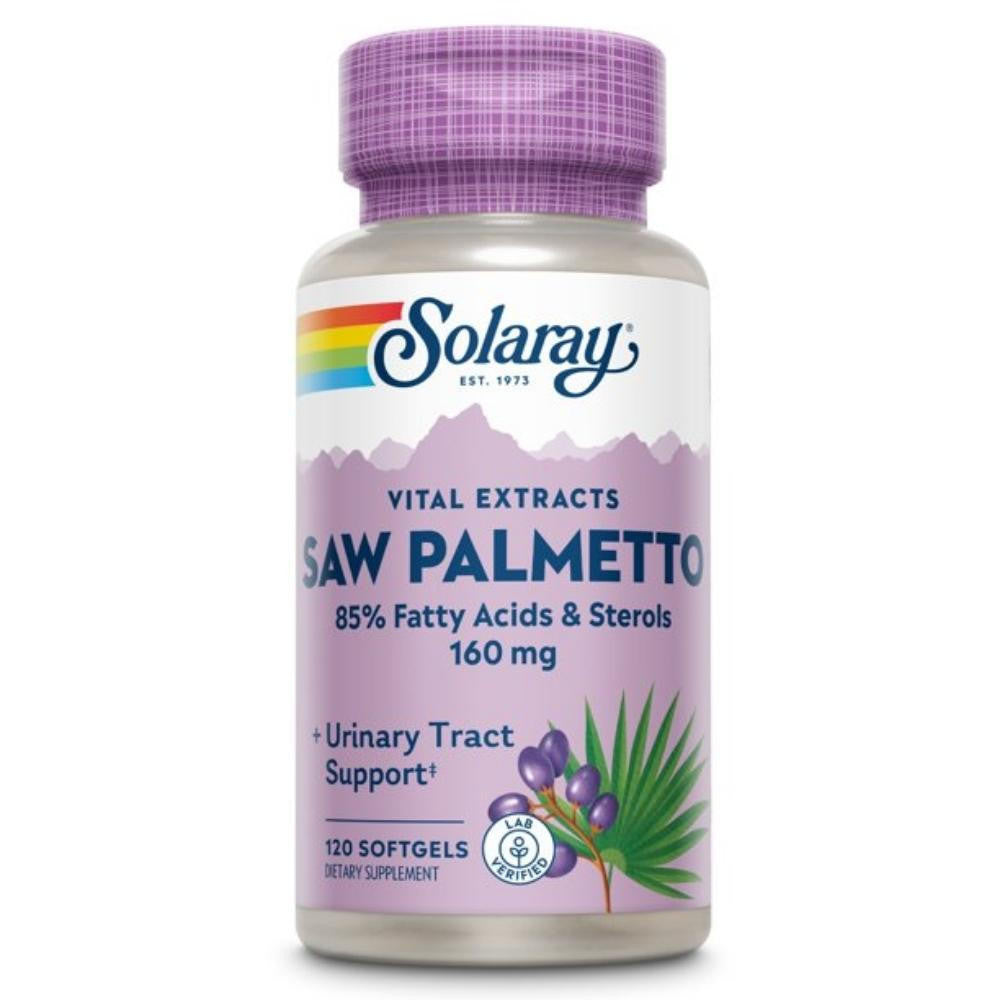  Solaray Saw Palmetto Berry Extract 160mg 120 Soft Gels 