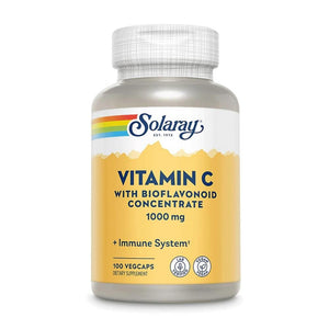  Solaray Vitamin C With Rose Hips, Acerola, Bioflavonoids 1000mg 100 Capsules 