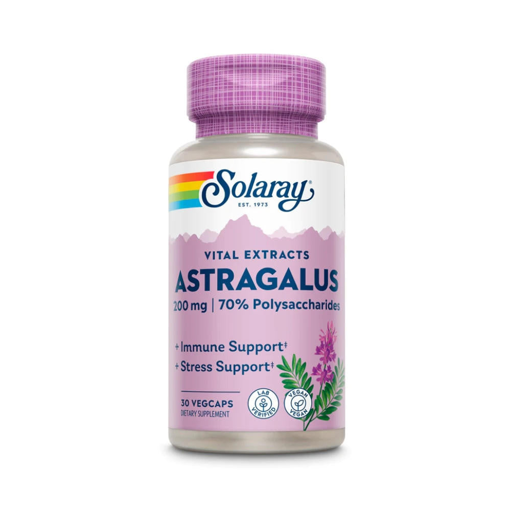  Solaray Astragalus Extract 200mg 30 Capsules 