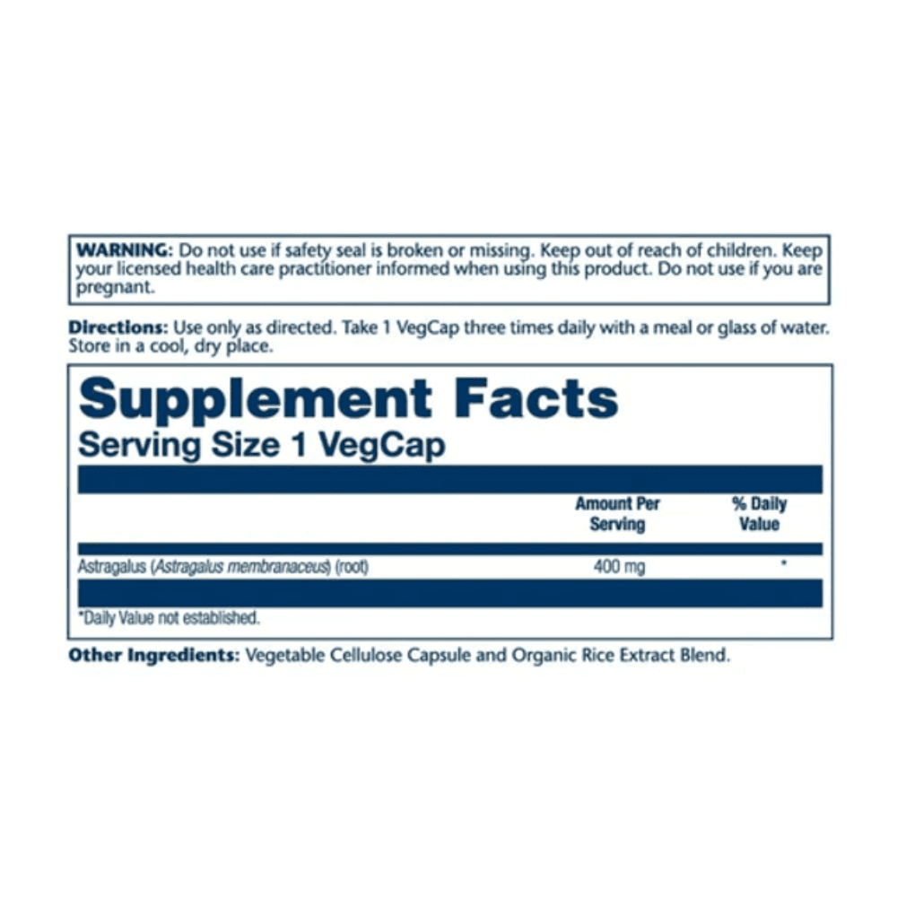  Solaray ASTRAGALUS 400mg 180 Capsules 