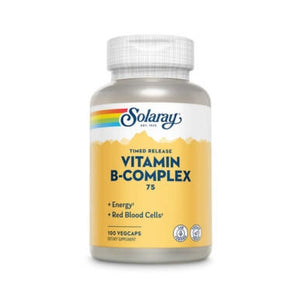  Solaray B-Complex 75 Two Staged, Timed Released 100 Capsules 