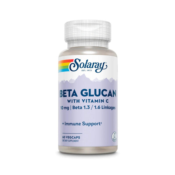  Solaray Beta Glucan 10mg Enhanced w/ Vitamin C 60 Capsules 