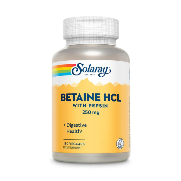  Solaray Betaine HCL with Pepsin 250mg 180 VegCaps 