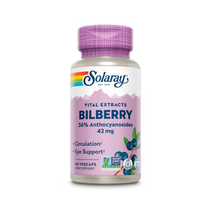  Solaray Bilberry Extract 42mg 60 Capsules 
