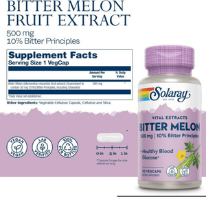  Solaray BITTER MELON 500mg 30 Capsules 