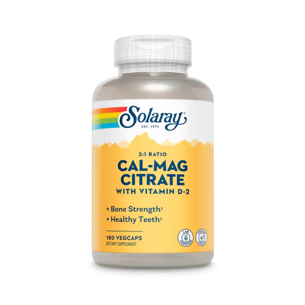  Solaray Cal-Mag Citrate and Vitamin D 180 Capsules 