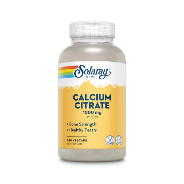  Solaray Calcium Citrate 1000mg 240 Capsules 