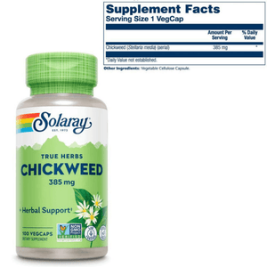  Solaray CHICKWEED 385mg 100 Capsules 