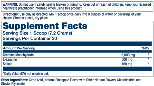 Solaray Creatine with Shilajit 30 Servings 