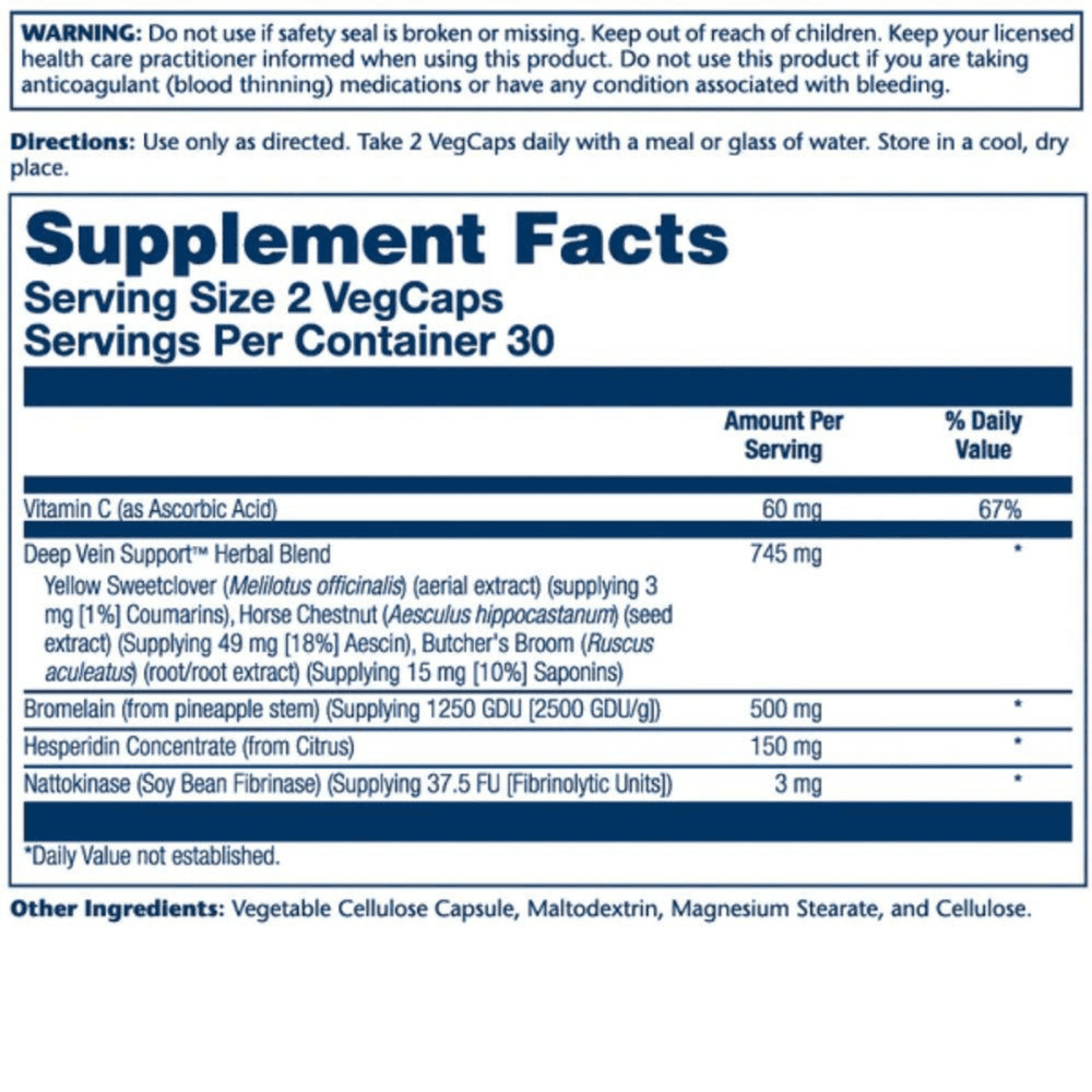  Solaray Deep Vein Support 60 Capsules 