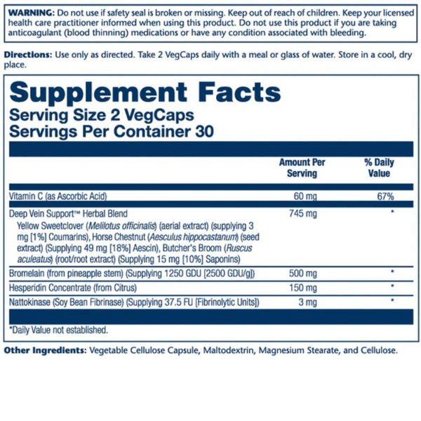  Solaray Deep Vein Support 60 Capsules 