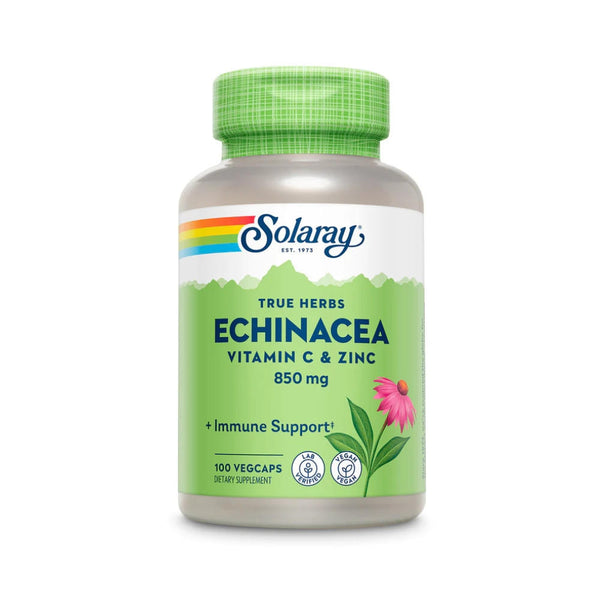  Solaray Echinacea w Vitamin C and Zinc 100 Vege Capsules 