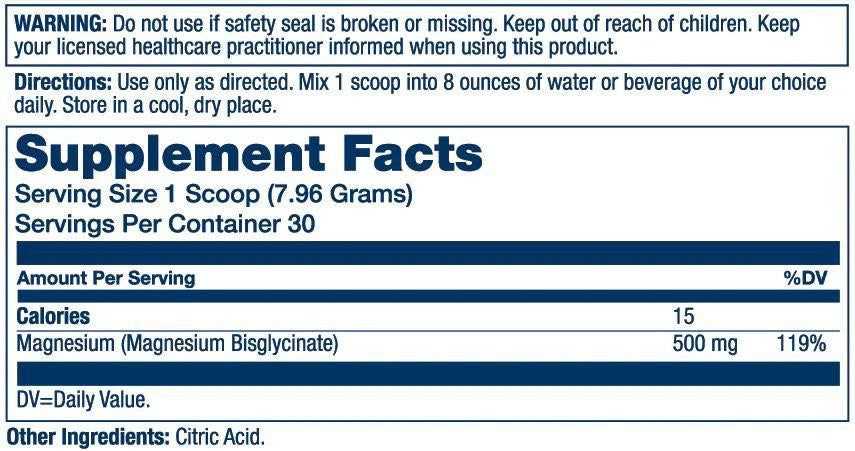  Solaray Extra Strength Magnesium Glycinate Powder 