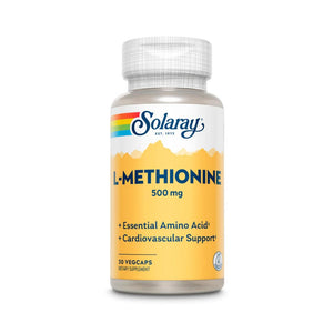  Solaray Free Form L-Methionine 500mg 30 Capsules 