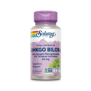  Solaray Ginkgo Biloba Extract 60mg 60 Capsules 