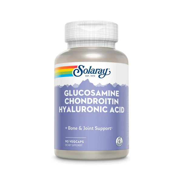  Solaray Glucosamine & Chondroitin with Hyaluronic Acid 90 Vege Capsules 