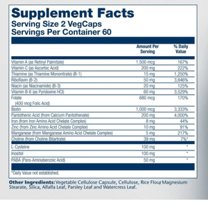  Solaray Hair Nutrients With L-Cysteine 120 Capsules 