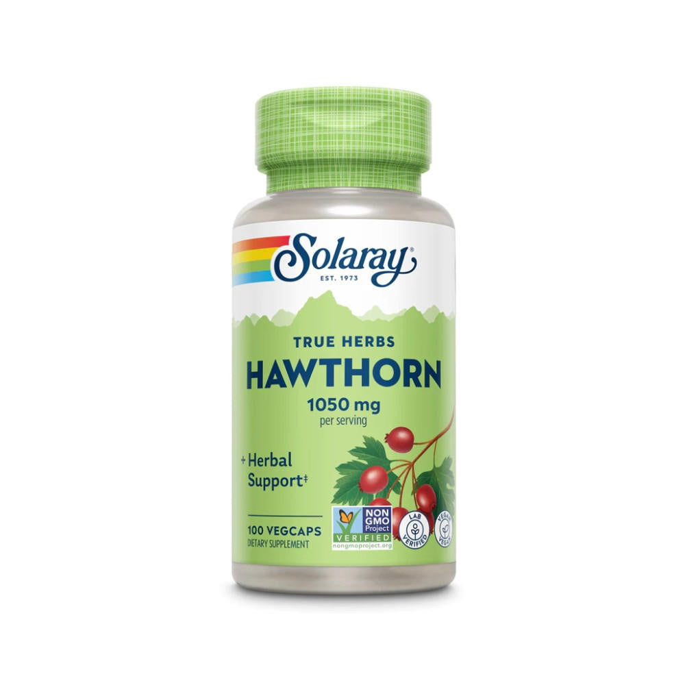 Solaray Hawthorn Berries 1050mg 100 Capsules 