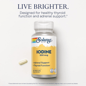  Solaray Iodine 500mcg 30 Capsules 