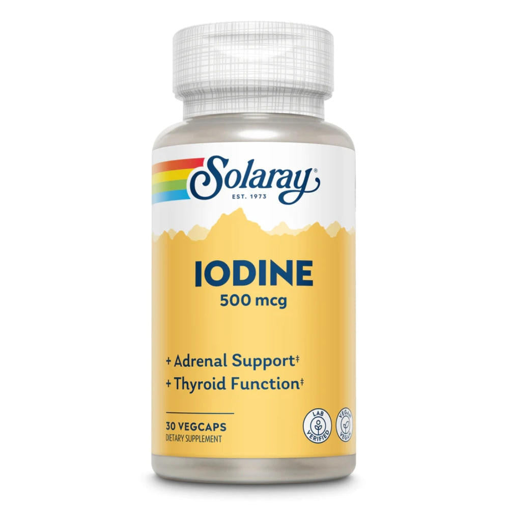 Solaray Iodine 500mcg 30 Capsules 