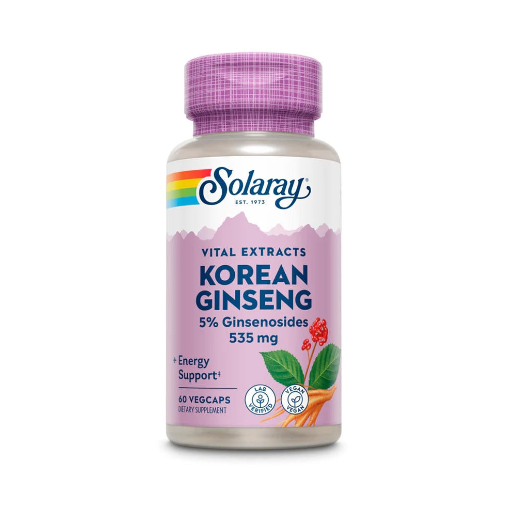  Solaray Korean Ginseng Root 535mg 60 Capsules 