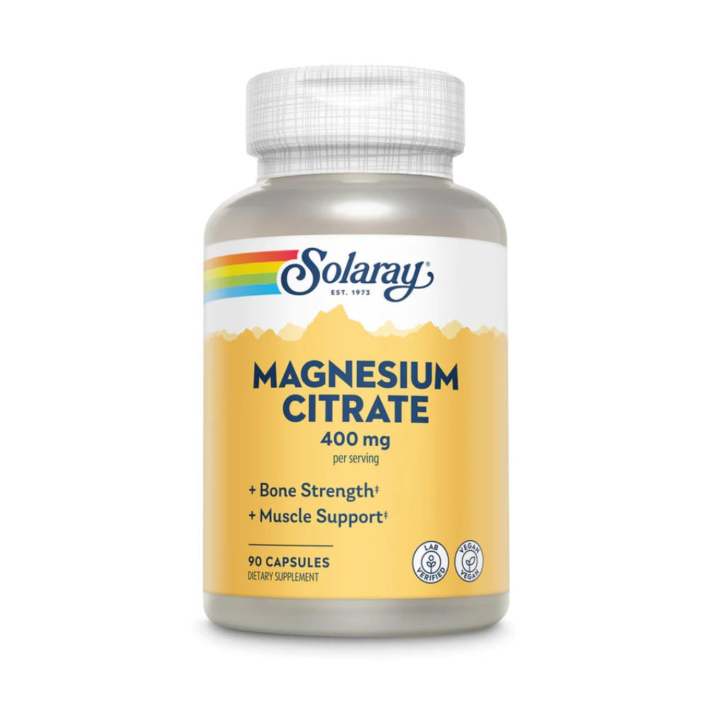  Solaray Magnesium Citrate 400mg 90 Vege Capsules 
