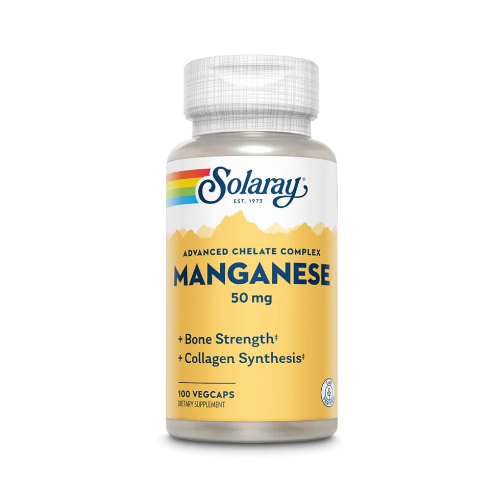  Solaray Manganese 50mg 100 Capsules 
