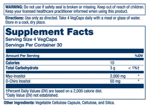Solaray Myo + D-Chiro Inositol 120 Capsules
