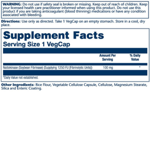  Solaray Nattokinase 100mg 30 Veg Caps 