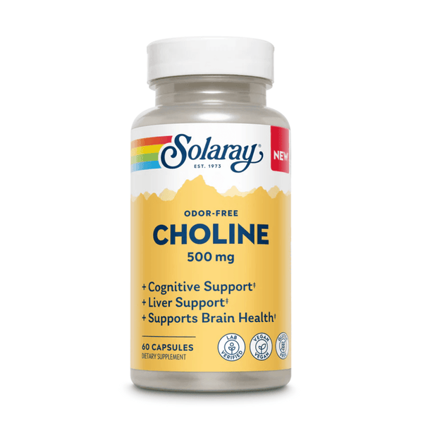  Solaray Odor-Free Choline 500mg 60 Capsules 