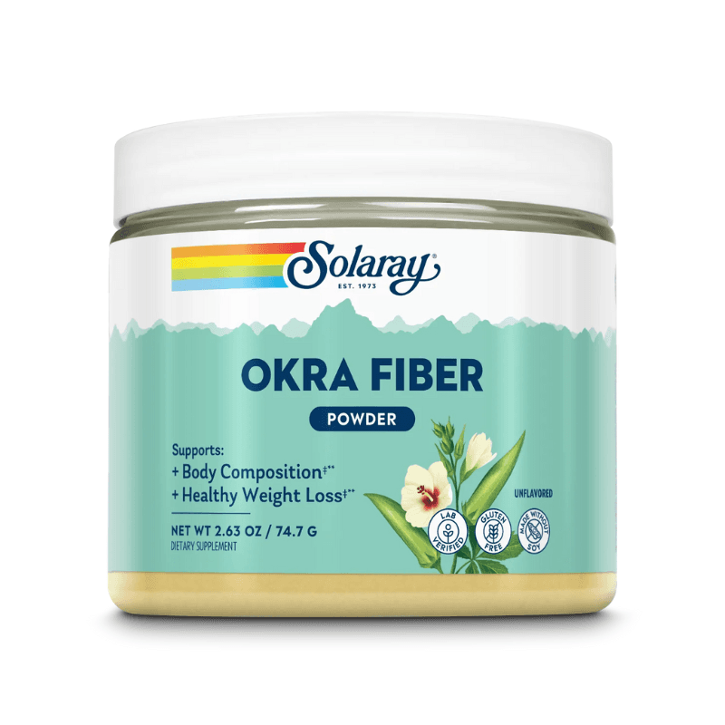 Solaray Okra Fiber Powder 30 Servings 