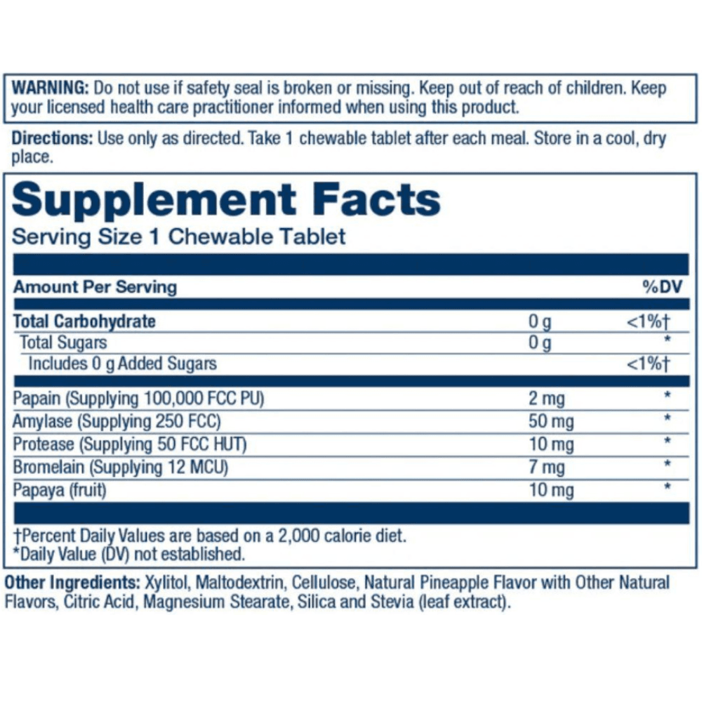  Solaray Papaya Enzyme 180 Chewables 