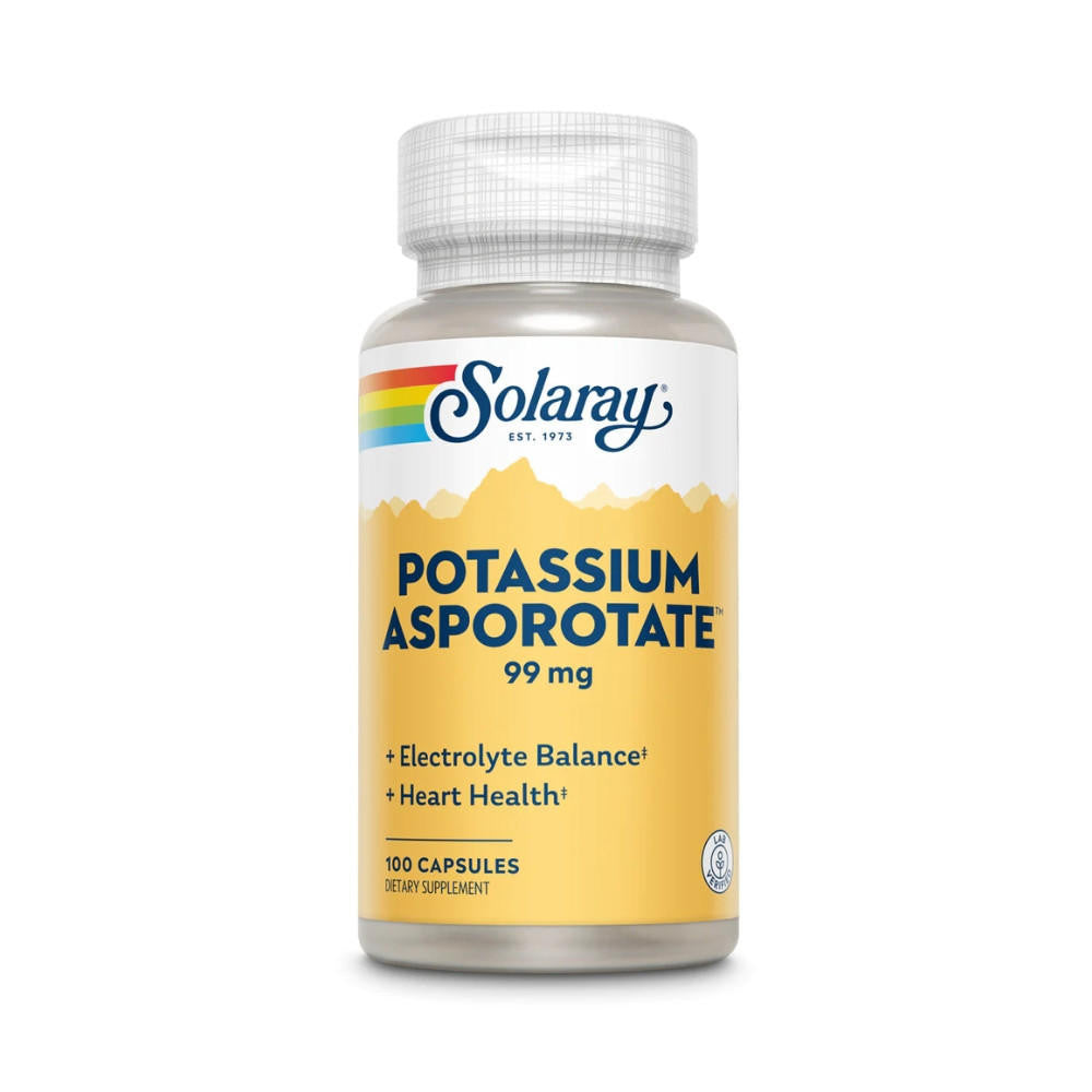  Solaray Potassium Asporotate 99mg 100 Capsules 