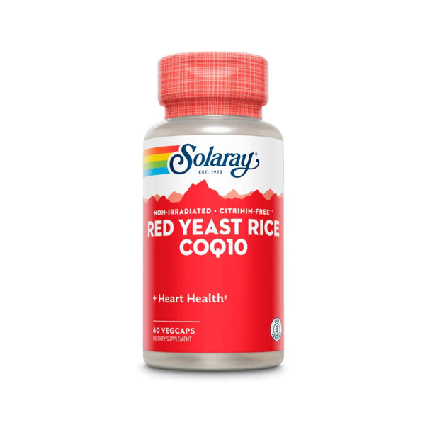  Solaray Red Yeast Rice plus CoQ10 w/ Flush-free Niacin 60 Capsules 