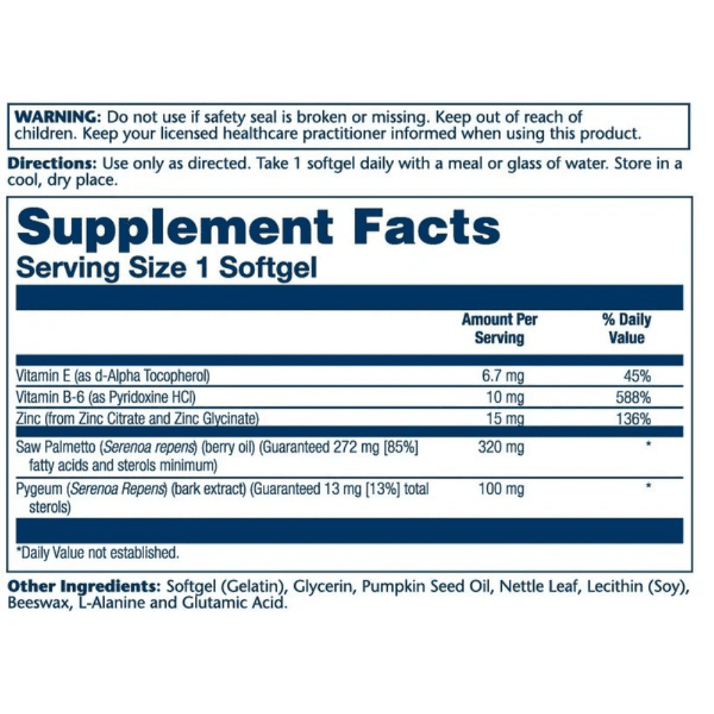 Solaray Saw Palmetto & Pygeum 60 Capsules 