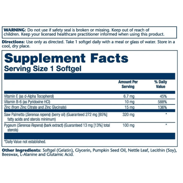  Solaray Saw Palmetto & Pygeum 60 Capsules 