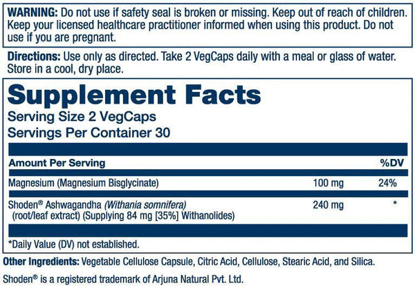  Solaray StressMag 60 Capsules 