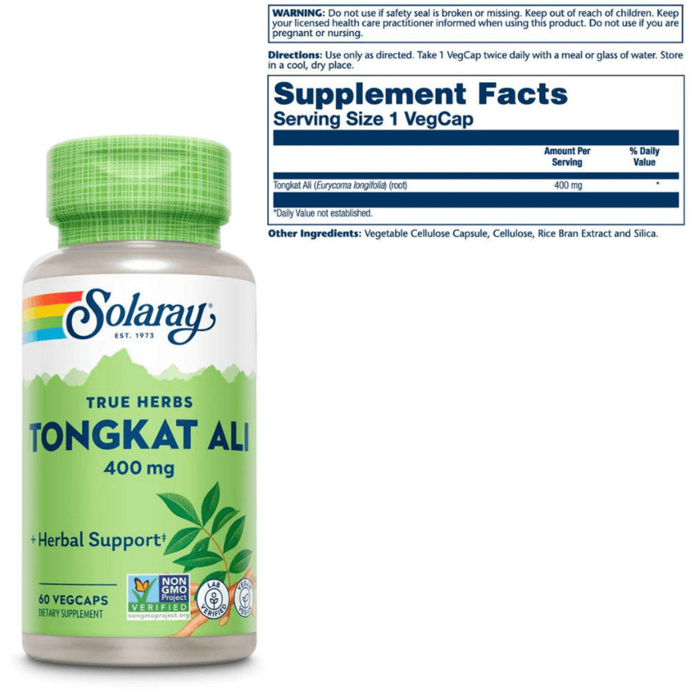  Solaray Tongkat Ali 400mg 60 Veg Caps 