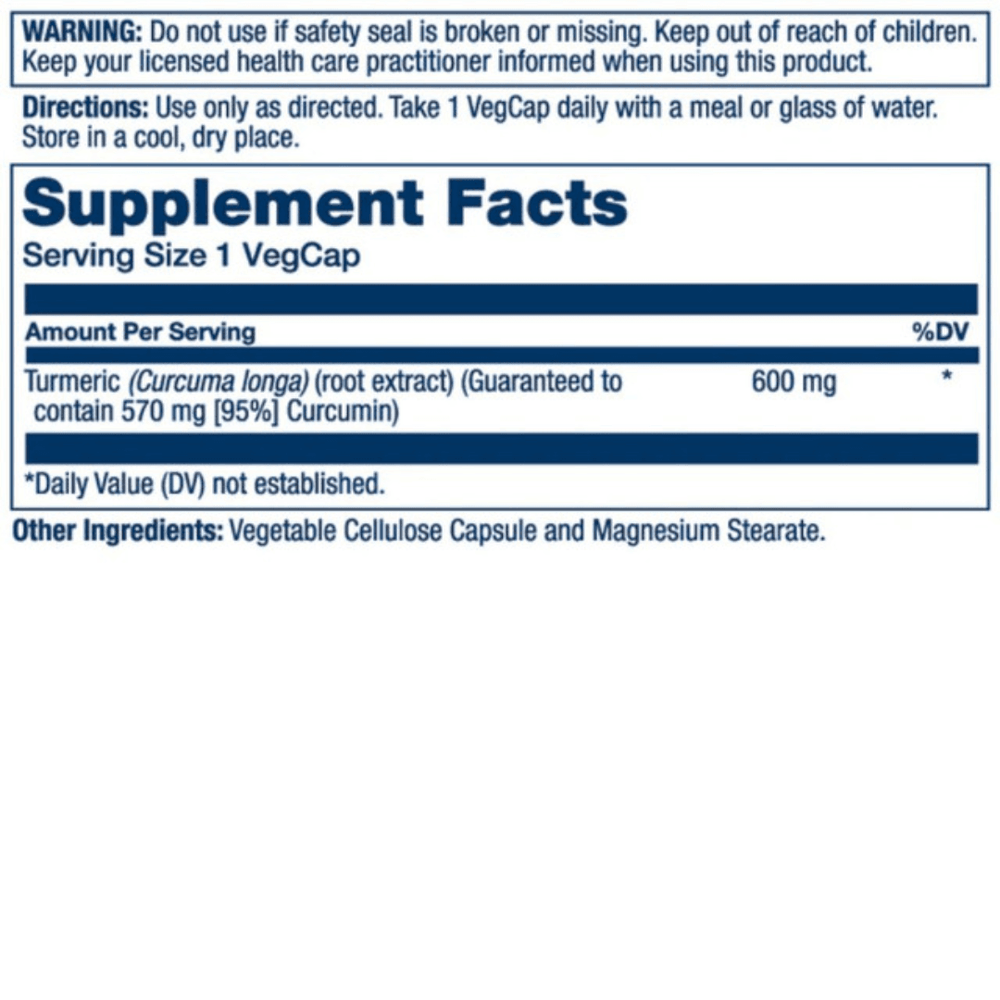 Solaray SOL Vital Extracts Turmeric 600mg 30 Capsules 