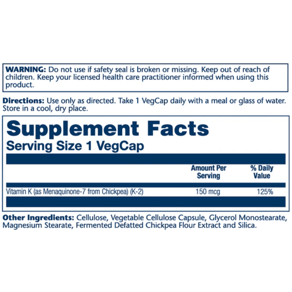  Solaray Vitamin K-2 30 Capsules 