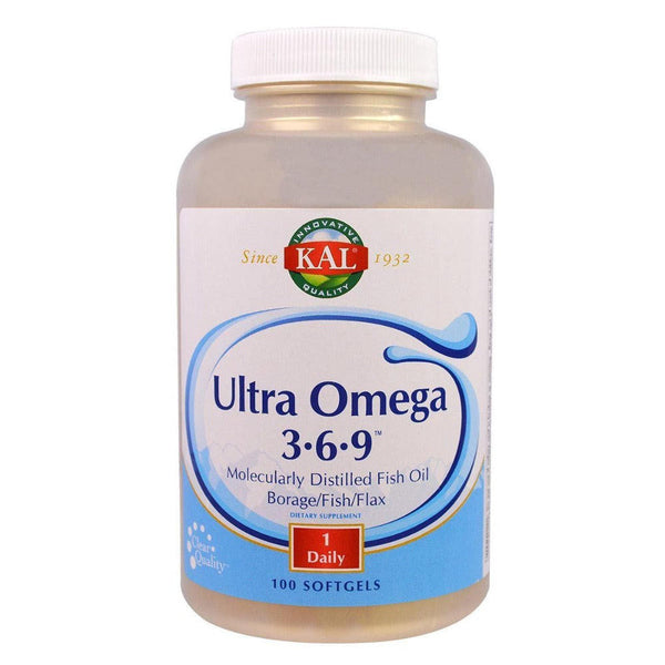  Kal Ultra Omega 3-6-9 Borage/Fish/Flax 100 Soft Gels 