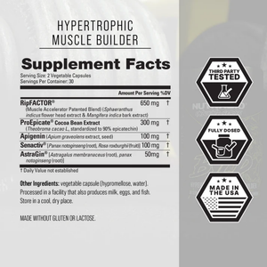 Unbound Byld 30 Servings supplement facts on a white background