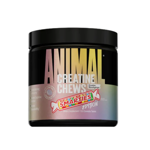 Universal Animal Creatine Chews in the Smarties Flavor against a white background