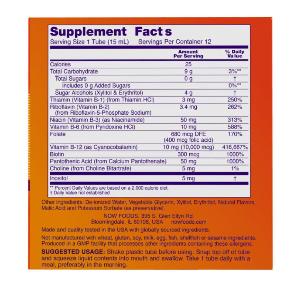  Now Foods Energy B-12 Now Shot 15 Ml 12 Pack 