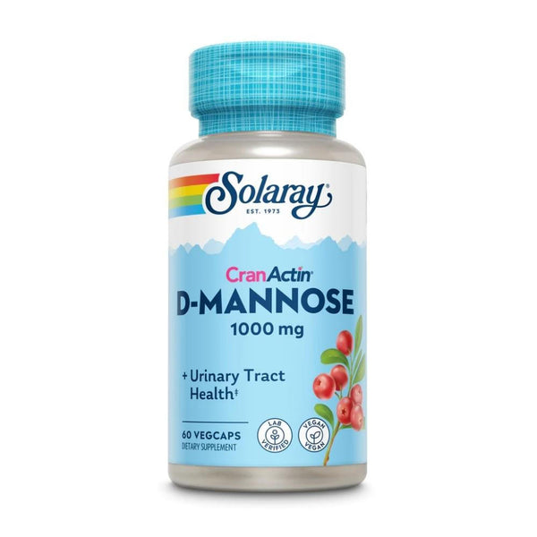  Solaray CranActin D-Mannose 1000mg 60 Vege Capsules 