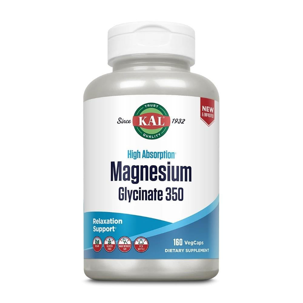  Kal Magnesium Glycinate 350mg 160 Vege Capsules 